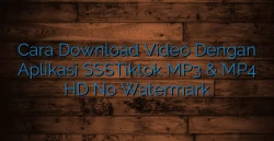 Cara Download Video Dengan Aplikasi SSSTiktok MP3 &amp; MP4 HD No Watermark