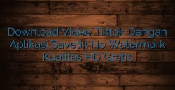 SaveTik App: Download Video TikTok No Watermark Full HD Gratis